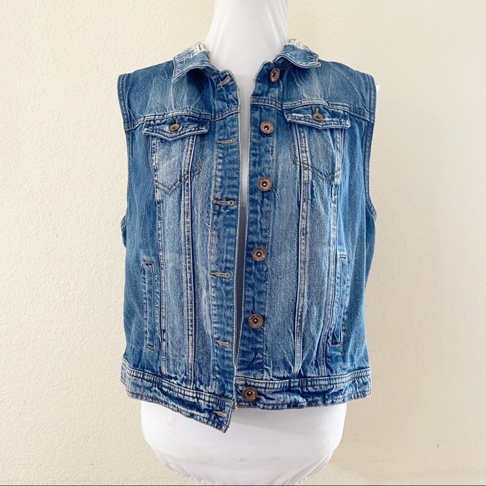 Bongo Jean denim vest with pockets‎ Size XL